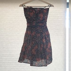 American Rag Abstract Floral Strapless Dress